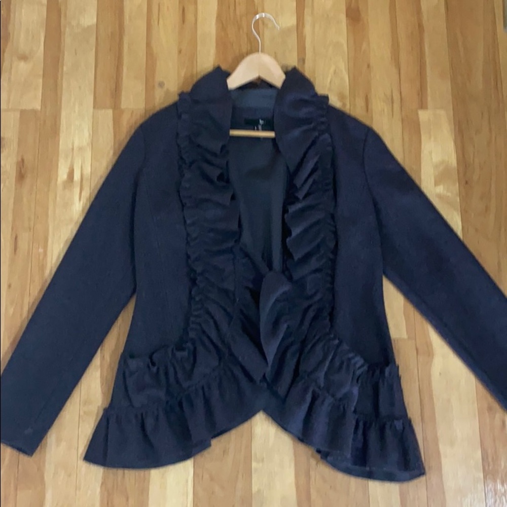 Beautiful navy ruffle jacket